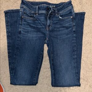 American Eagle Outfitters Women's Dark Blue Skinny Jeans